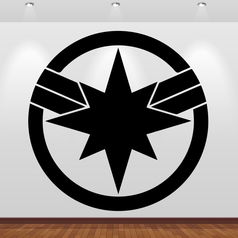 Preview: Wandtattoo Captain Marvel Preview: Wandaufkleber 46234 Captain Marvel